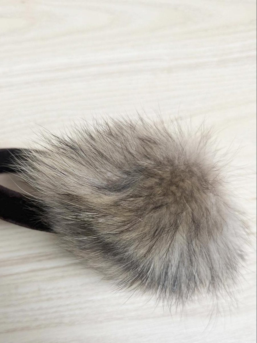 vintage fox fur velvet headband ear muffs - good market thrift store