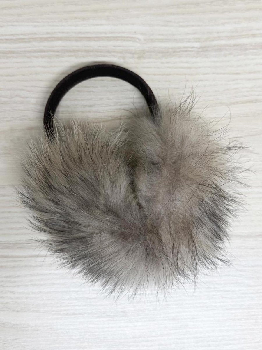 vintage fox fur velvet headband ear muffs - good market thrift store