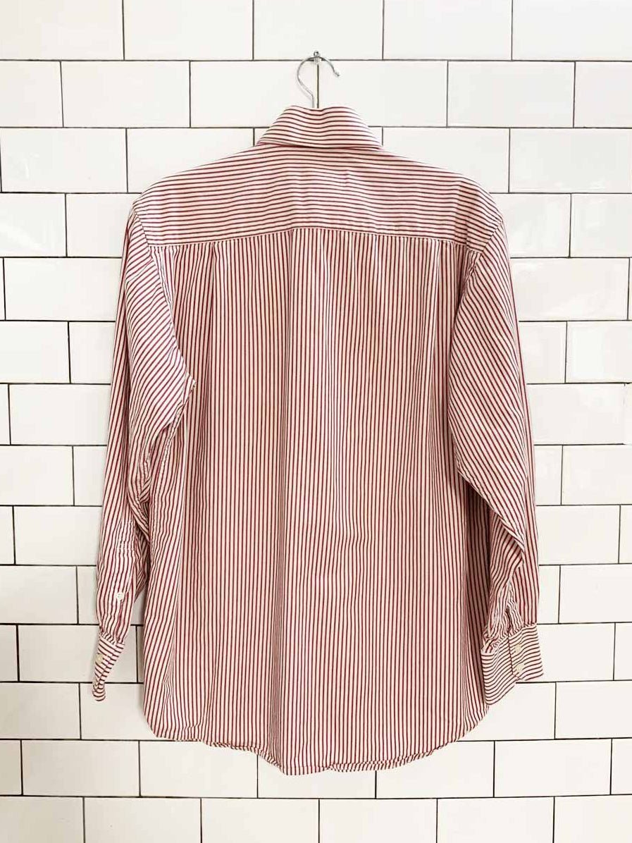 vintage francesco smalto paris striped full button shirt | made in italy - good market thrift store