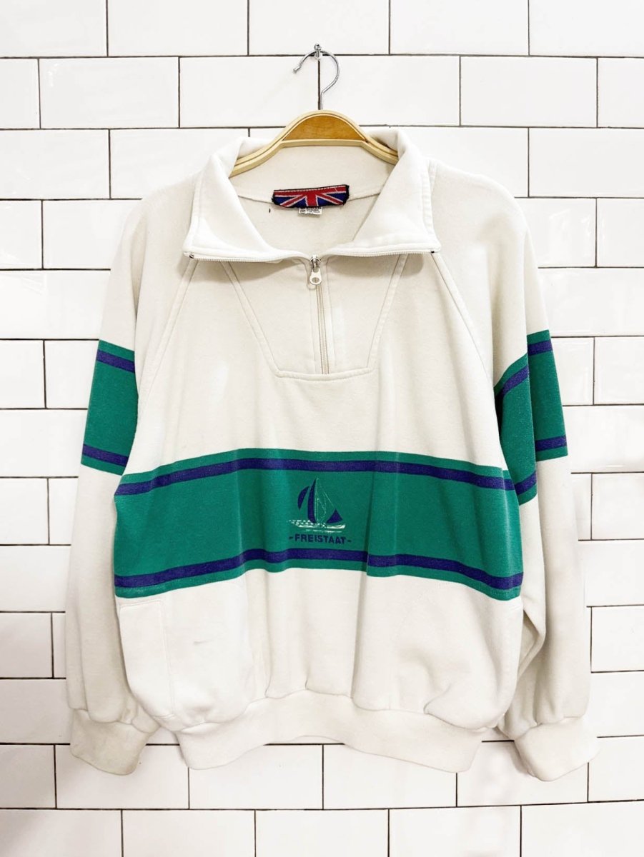 vintage freistaat free state half zip sweatshirt - good market thrift store