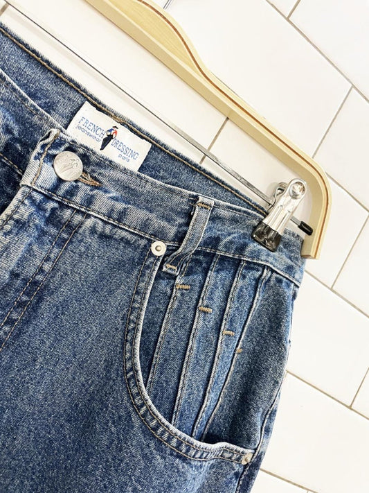 vintage french dressing high rise denim mini skirt | paris - good market thrift store
