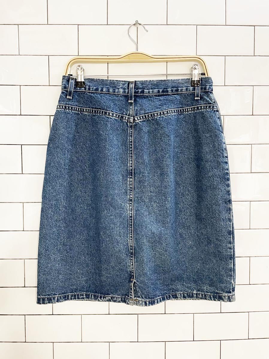 vintage french dressing high rise denim mini skirt | paris - good market thrift store