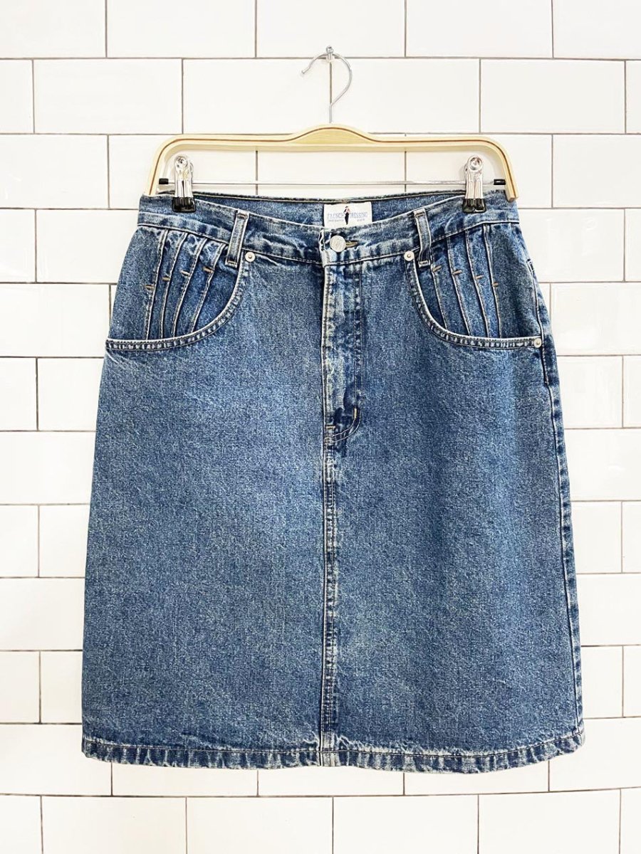 vintage french dressing high rise denim mini skirt | paris - good market thrift store