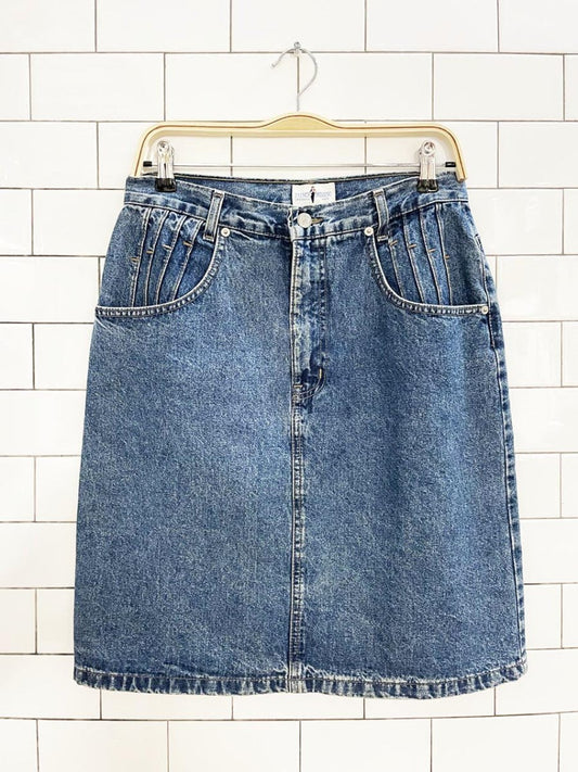 vintage french dressing high rise denim mini skirt | paris - good market thrift store
