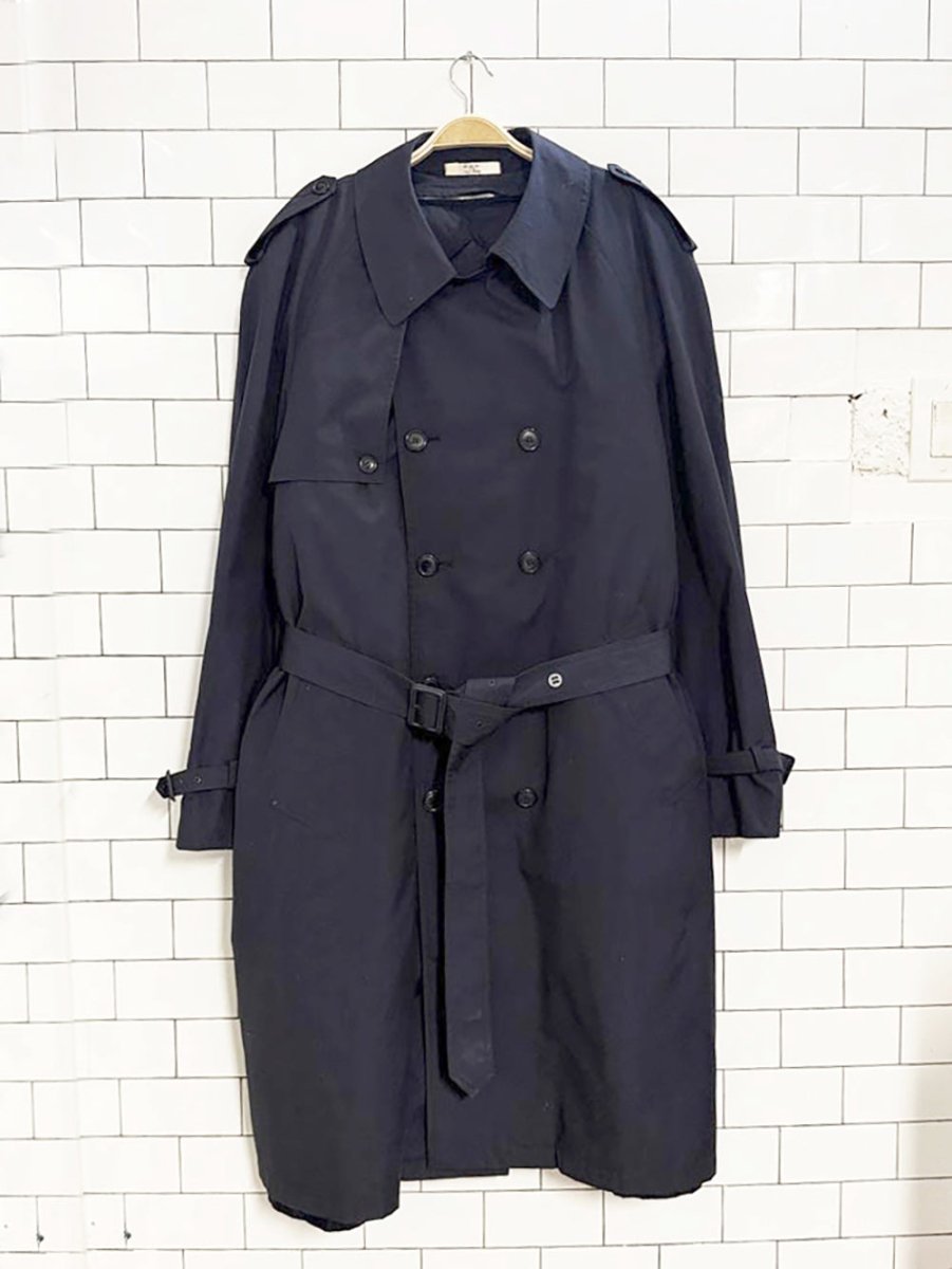 vintage functionals double breasted belted trench coat | removable lining - good market thrift store