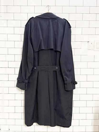 vintage functionals double breasted belted trench coat | removable lining - good market thrift store