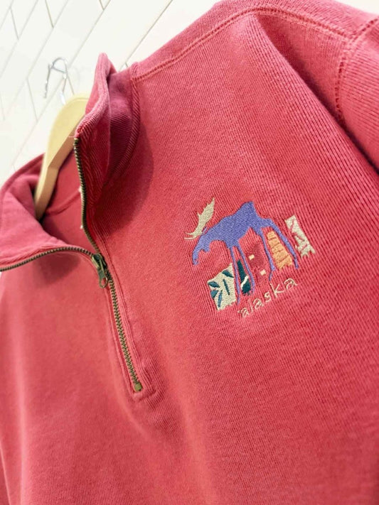 vintage gallagaskins alaska half zip sweatshirt - good market thrift store