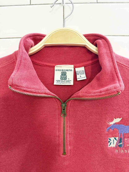 vintage gallagaskins alaska half zip sweatshirt - good market thrift store