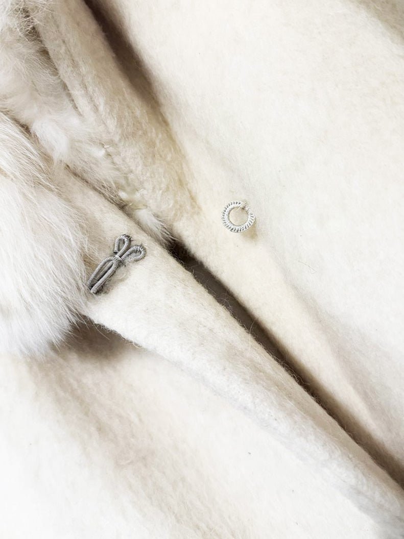 vintage gartenhaus mohair fox fur collar long coat | union made in USA - good market thrift store