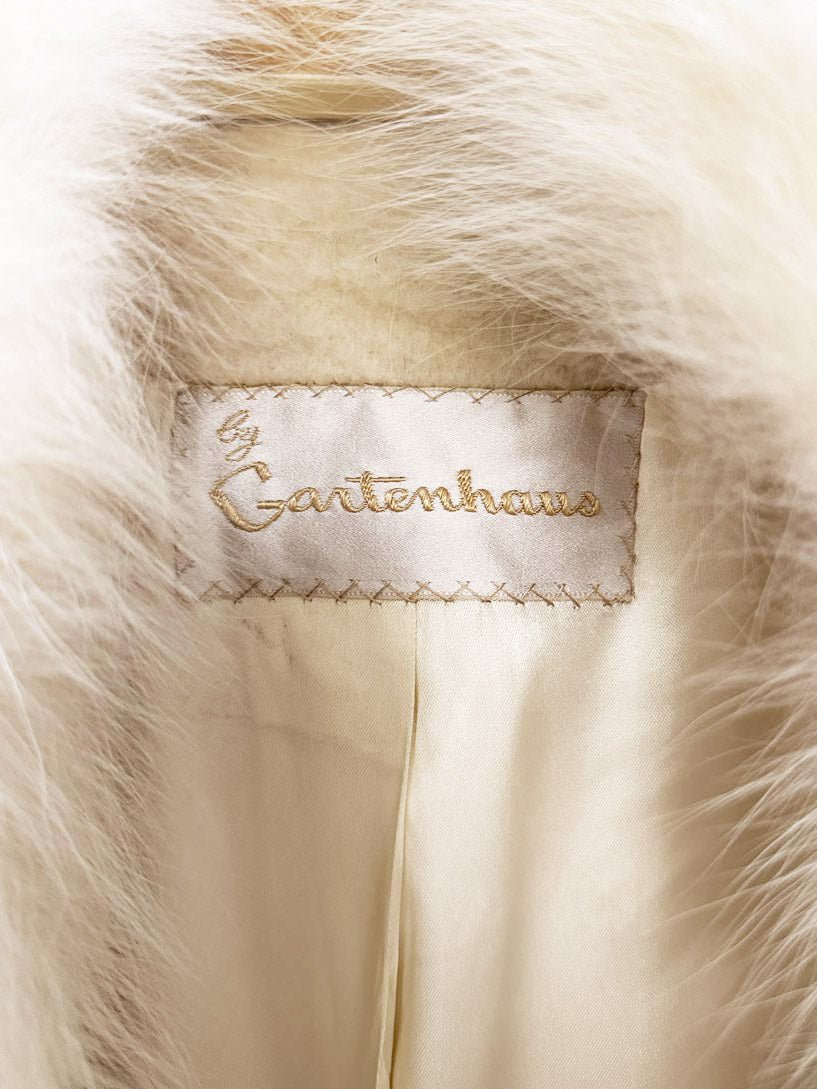 vintage gartenhaus mohair fox fur collar long coat | union made in USA - good market thrift store