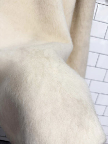 vintage gartenhaus mohair fox fur collar long coat | union made in USA - good market thrift store