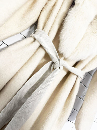 vintage gartenhaus mohair fox fur collar long coat | union made in USA - good market thrift store