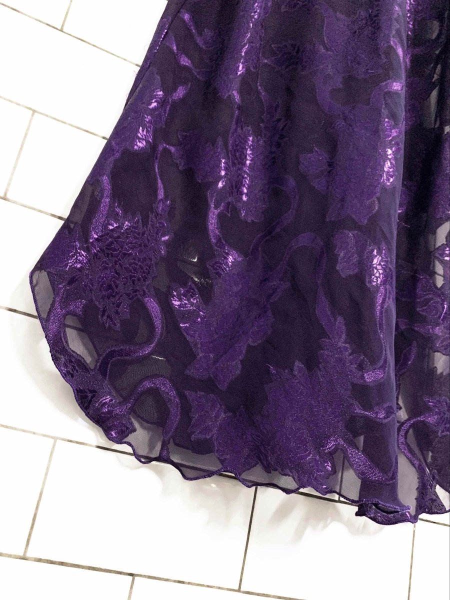 vintage gay lure floral satin mini slip dress - good market thrift store