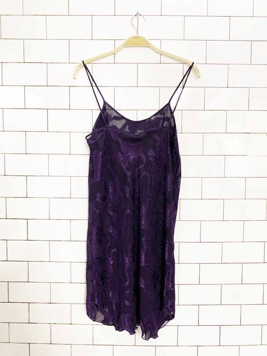 vintage gay lure floral satin mini slip dress - good market thrift store