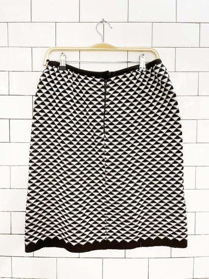 vintage geo knit mini skirt - good market thrift store