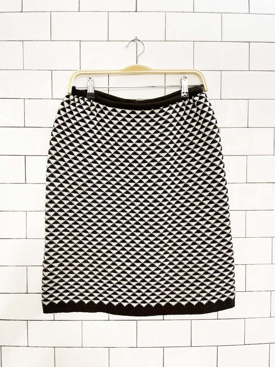 vintage geo knit mini skirt - good market thrift store