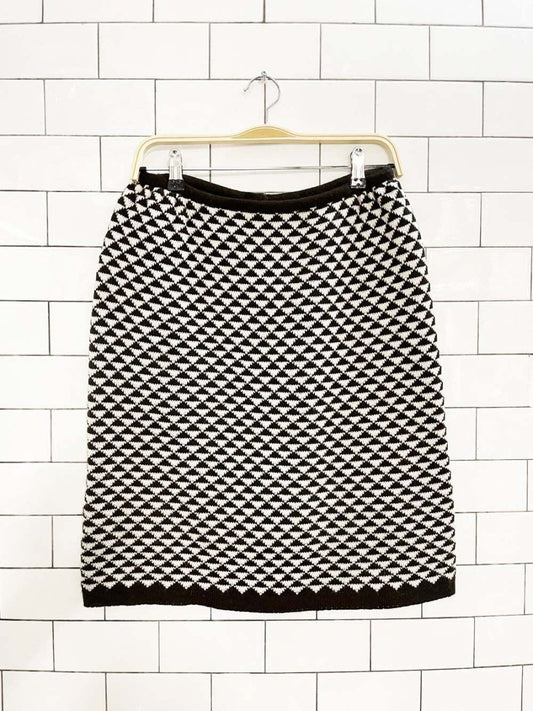 vintage geo knit mini skirt - good market thrift store