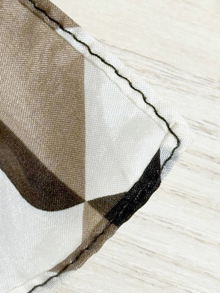 vintage geometric satin scarf - good market thrift store