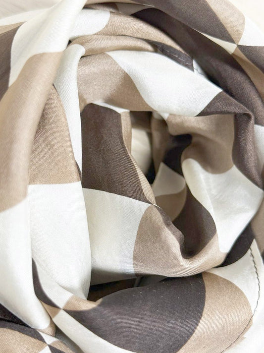 vintage geometric satin scarf - good market thrift store