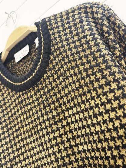 vintage giorgio di firenze wool - alpaca houndstooth knit sweater - good market thrift store