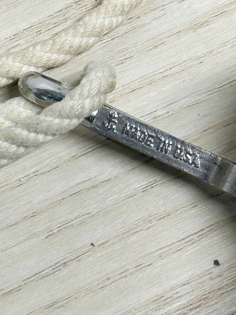 vintage girl guides "ole valmis" leather belt with rope | made in USA - good market thrift store