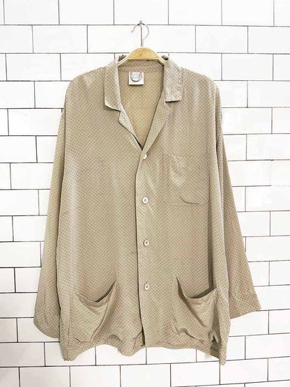 vintage grigio perla 100% silk blouse | made in Italy - good market thrift store