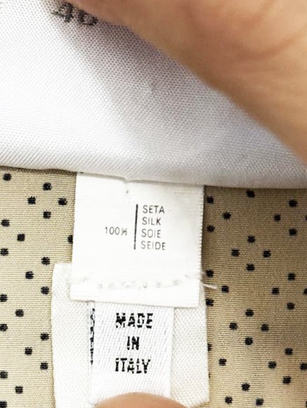 vintage grigio perla 100% silk blouse | made in Italy - good market thrift store