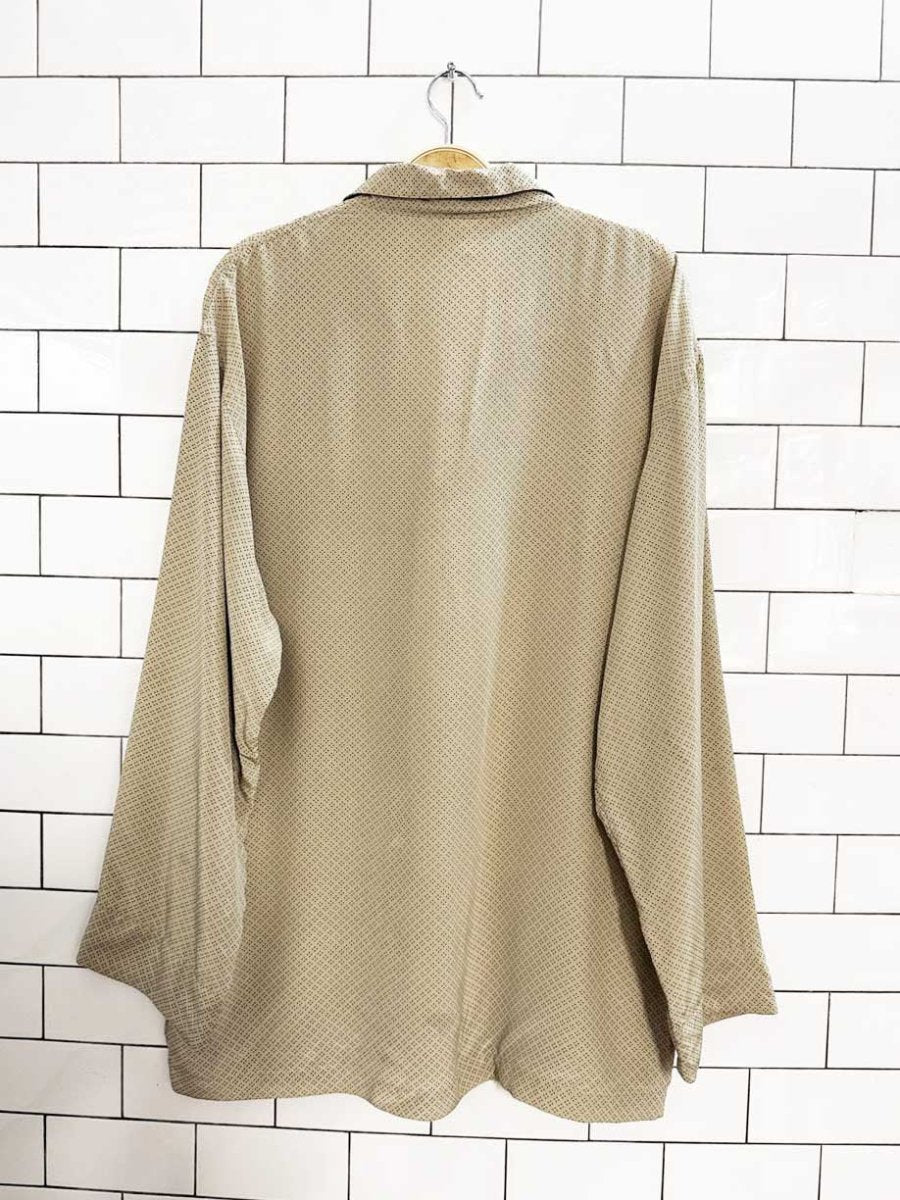 vintage grigio perla 100% silk blouse | made in Italy - good market thrift store