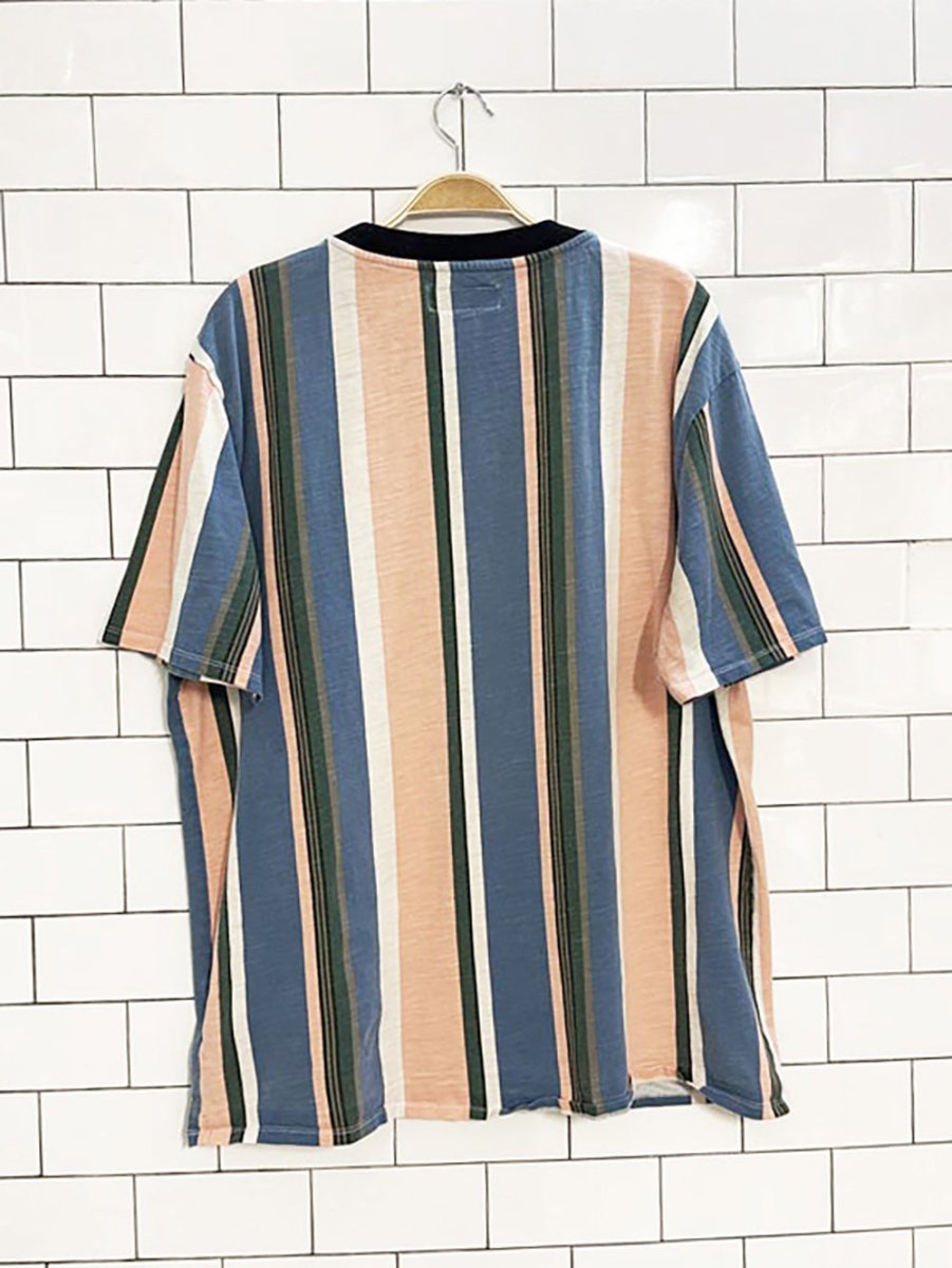 vintage guess embroidered striped flag tee - good market thrift store