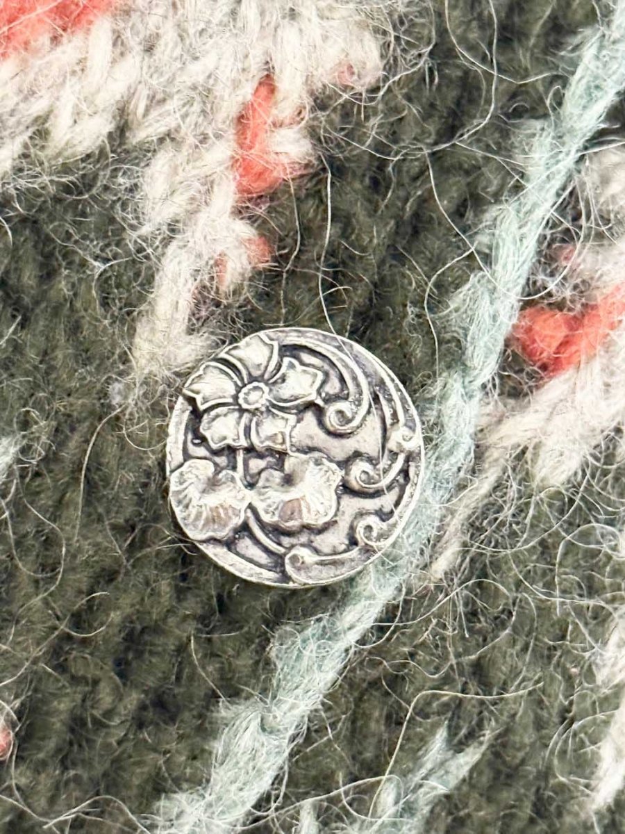 vintage hand - knit wool - mohair nordic fair isle drawstring sweater vest - good market thrift store