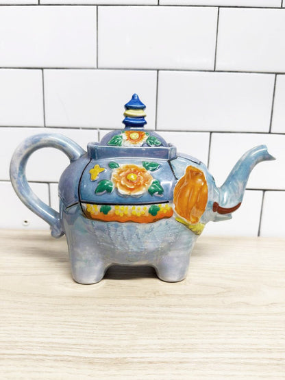 vintage hand - painted elephant tea pot | made in Japan - good market thrift store
