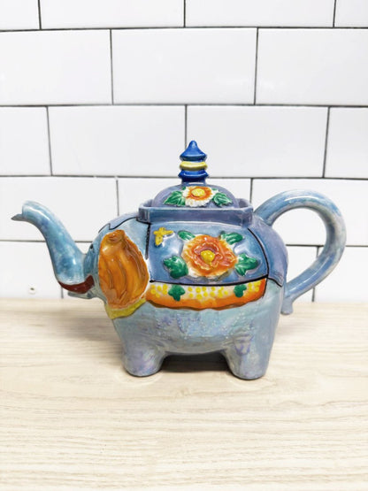 vintage hand - painted elephant tea pot | made in Japan - good market thrift store