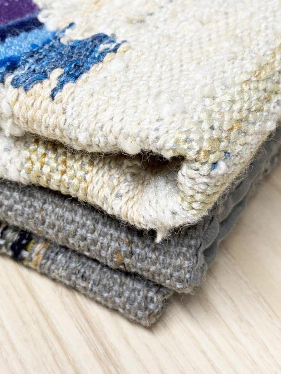 vintage hand - woven mountain scene rug | wall hanging - good market thrift store