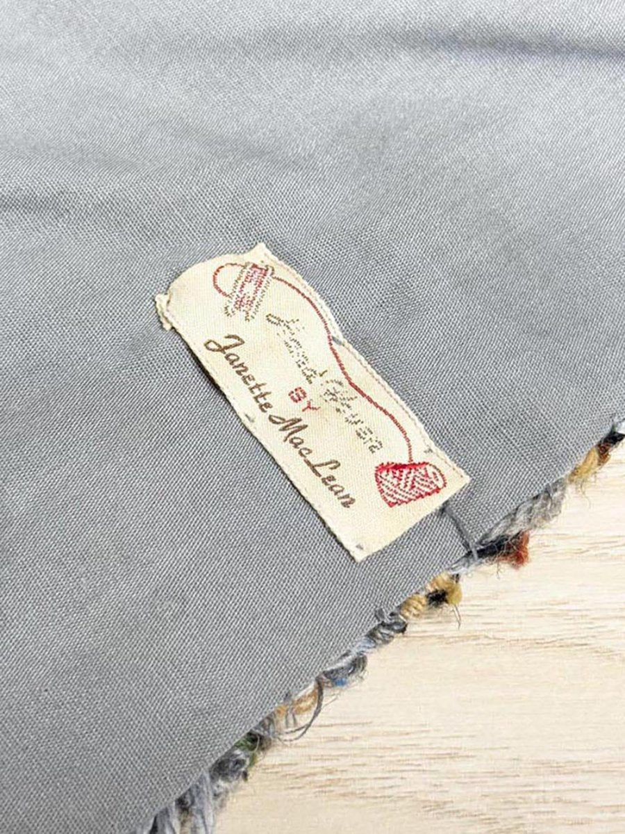 vintage hand - woven mountain scene rug | wall hanging - good market thrift store