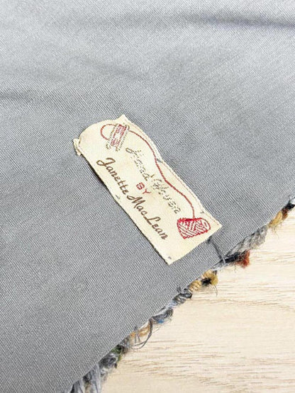 vintage hand - woven mountain scene rug | wall hanging - good market thrift store