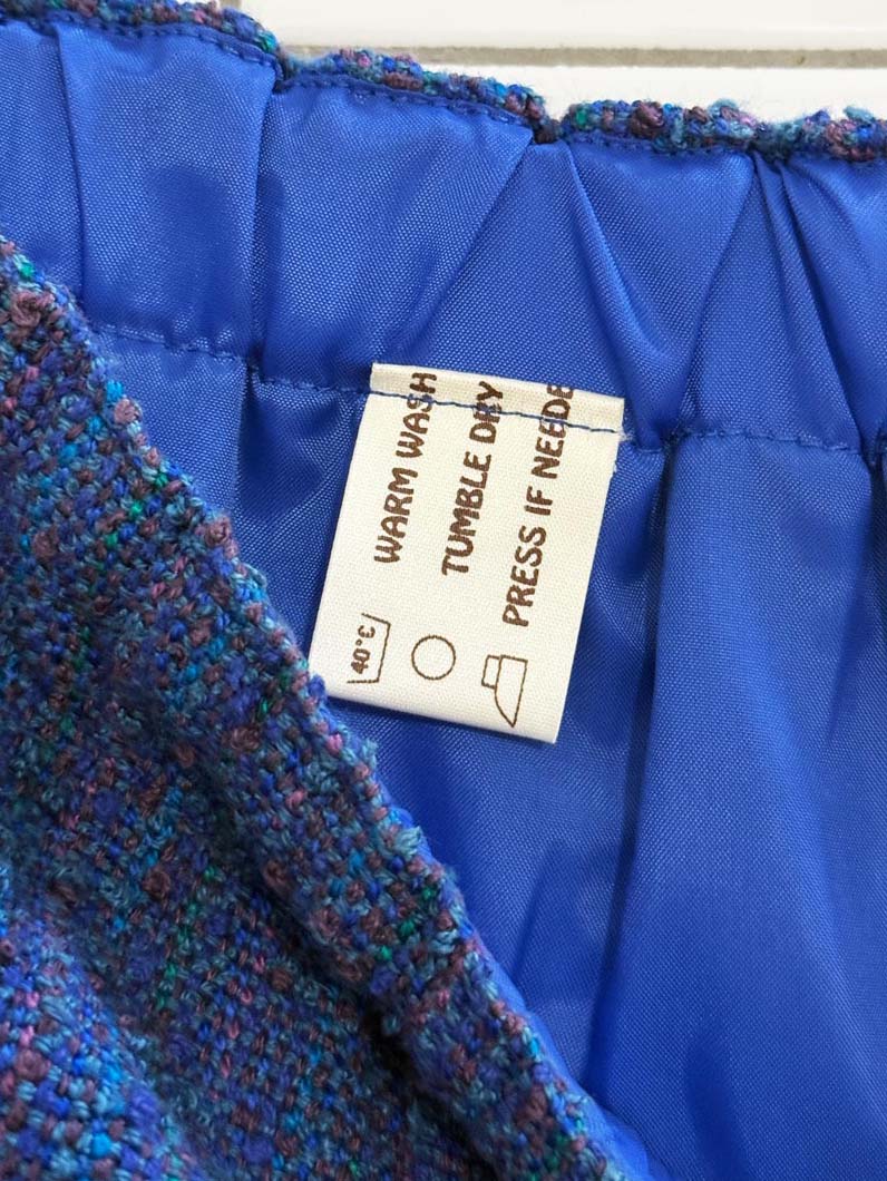 vintage hand woven naturals tweed midi skirt - good market thrift store