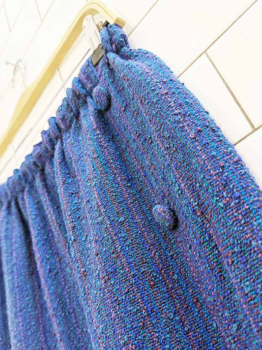 vintage hand woven naturals tweed midi skirt - good market thrift store