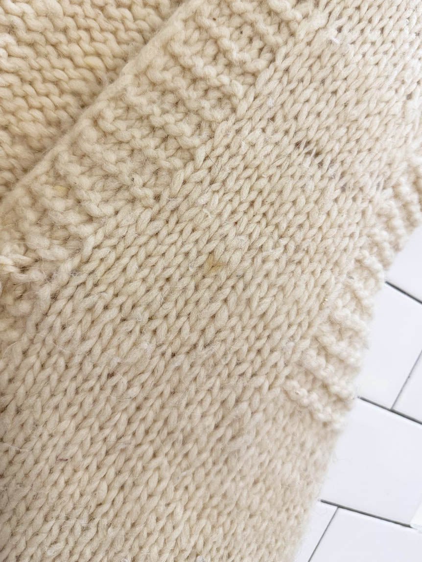 vintage handknit wool - mohair chowichan sweater vest - good market thrift store