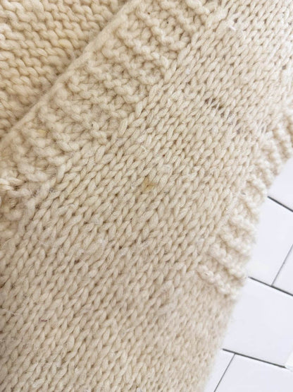 vintage handknit wool - mohair chowichan sweater vest - good market thrift store