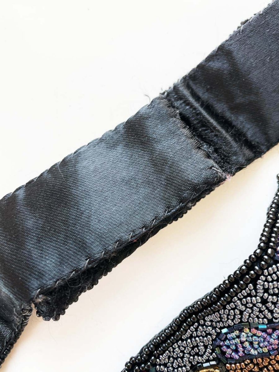 vintage handmade beaded basque waist belt - good market thrift store