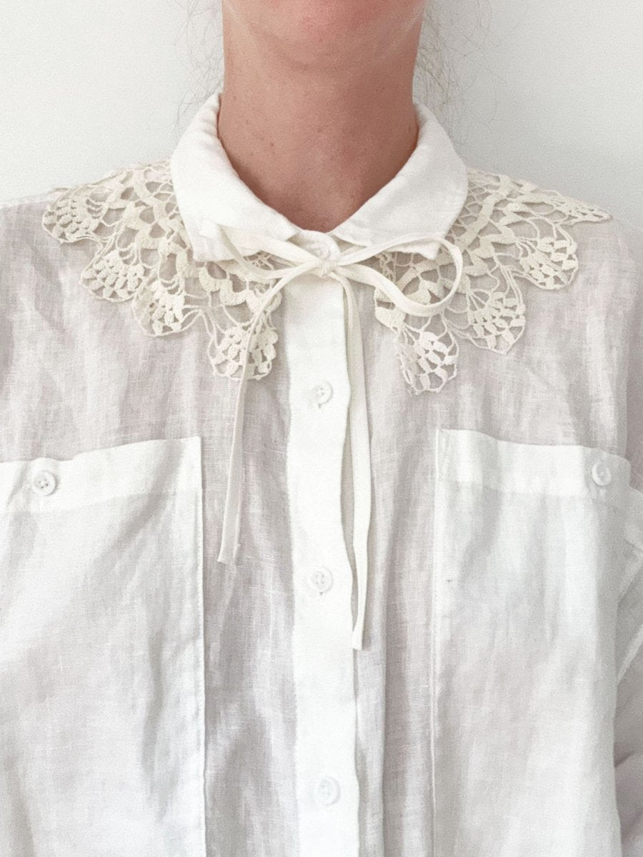 vintage handmade crochet knit collar | rework - good market thrift store