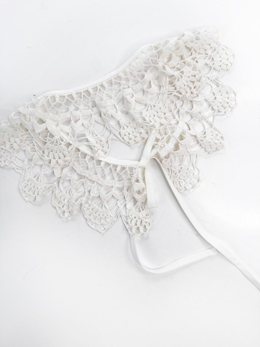 vintage handmade crochet knit collar | rework - good market thrift store