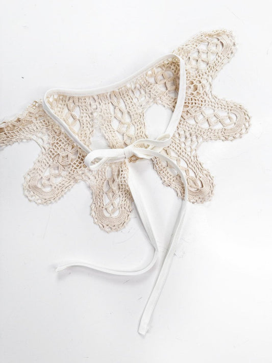 vintage handmade crochet knit collar | rework - good market thrift store