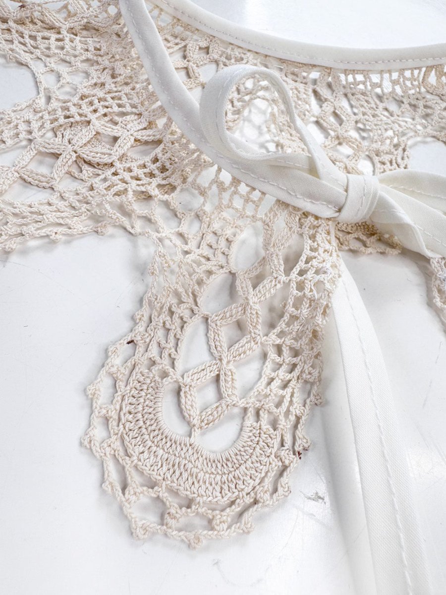 vintage handmade crochet knit collar | rework - good market thrift store