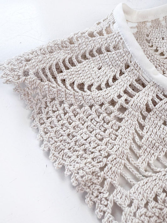vintage handmade crochet knit collar | rework - good market thrift store