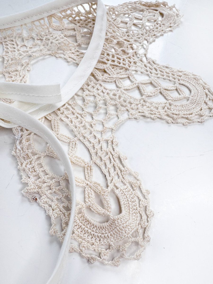 vintage handmade crochet knit collar | rework - good market thrift store