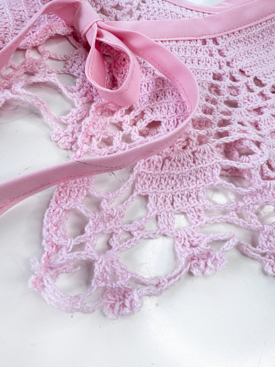 vintage handmade crochet knit collar | rework - good market thrift store