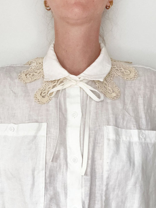 vintage handmade crochet knit collar | rework - good market thrift store
