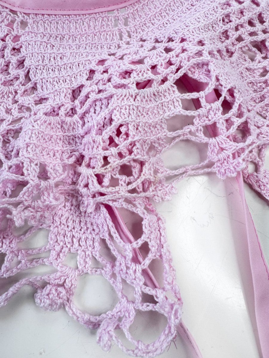 vintage handmade crochet knit collar | rework - good market thrift store