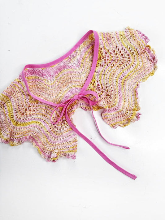 vintage handmade crochet knit collar | rework - good market thrift store